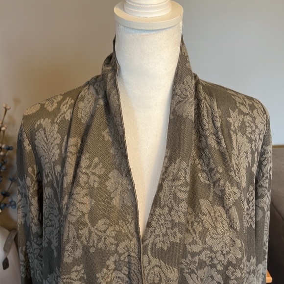 Knox Rose Floral Brown and Tan Cardigan, Size Medium - Picture 4 of 5